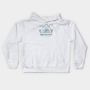 Park City, Utah Biking Kids Hoodie